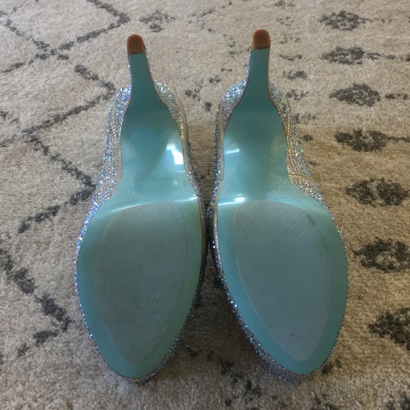 {Betsy Johnson} Blue SB-Wish Rhinestone Platforms - Picture 6 of 6